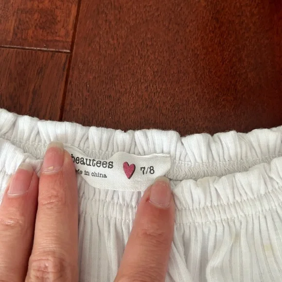 Beautees White Ruffle Top - Picture 2 of 2